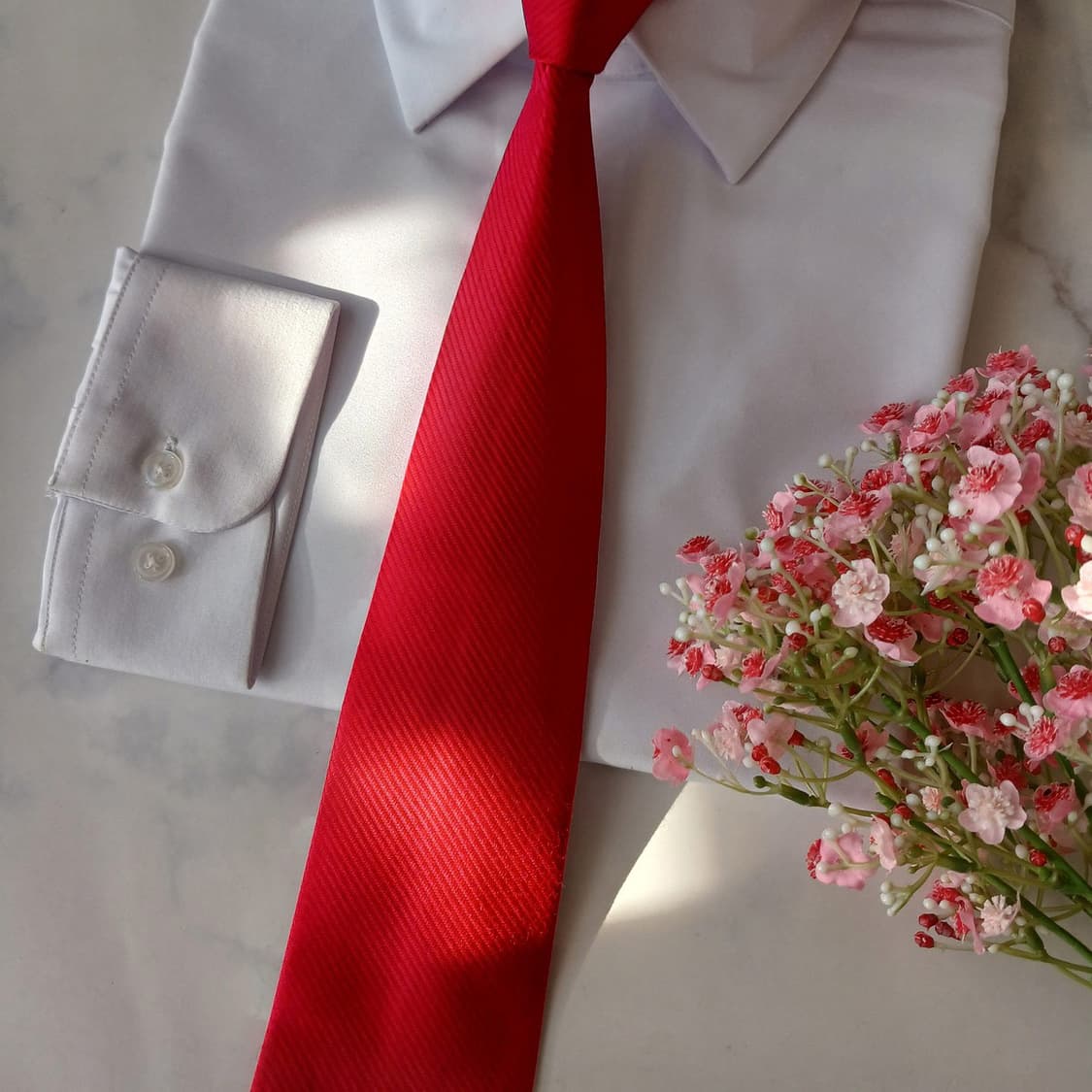 니나리치 실크 레드 솔리드 넥타이 9cm A+등급 A19248
 상품이미지5