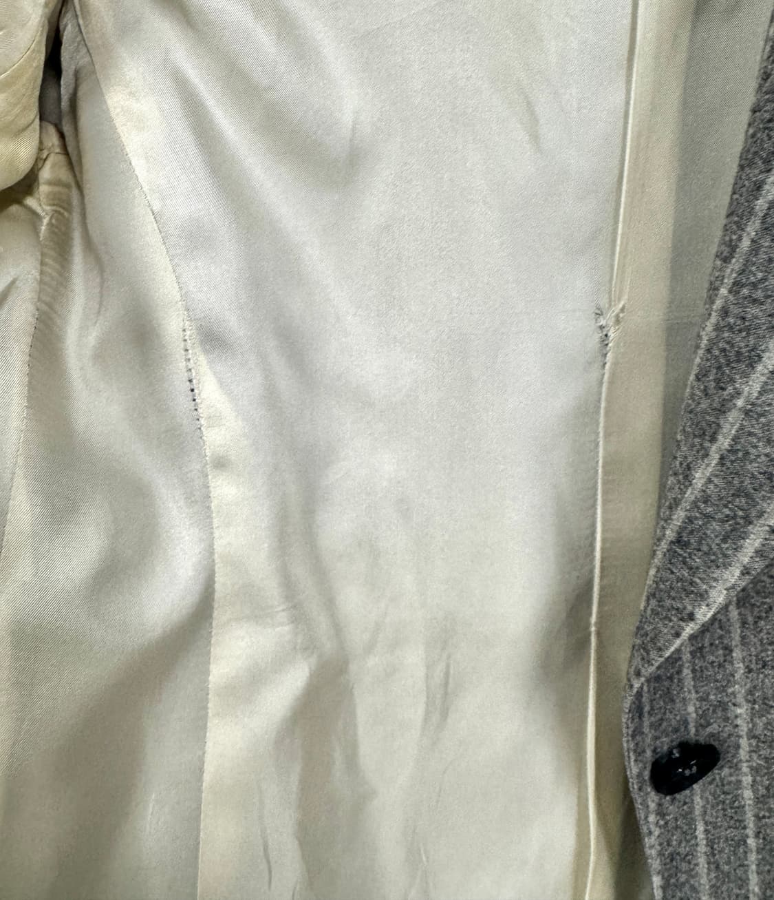 KITON 키톤 여성 원버튼 그레이 스트라이프 울 자켓 42 상품이미지8