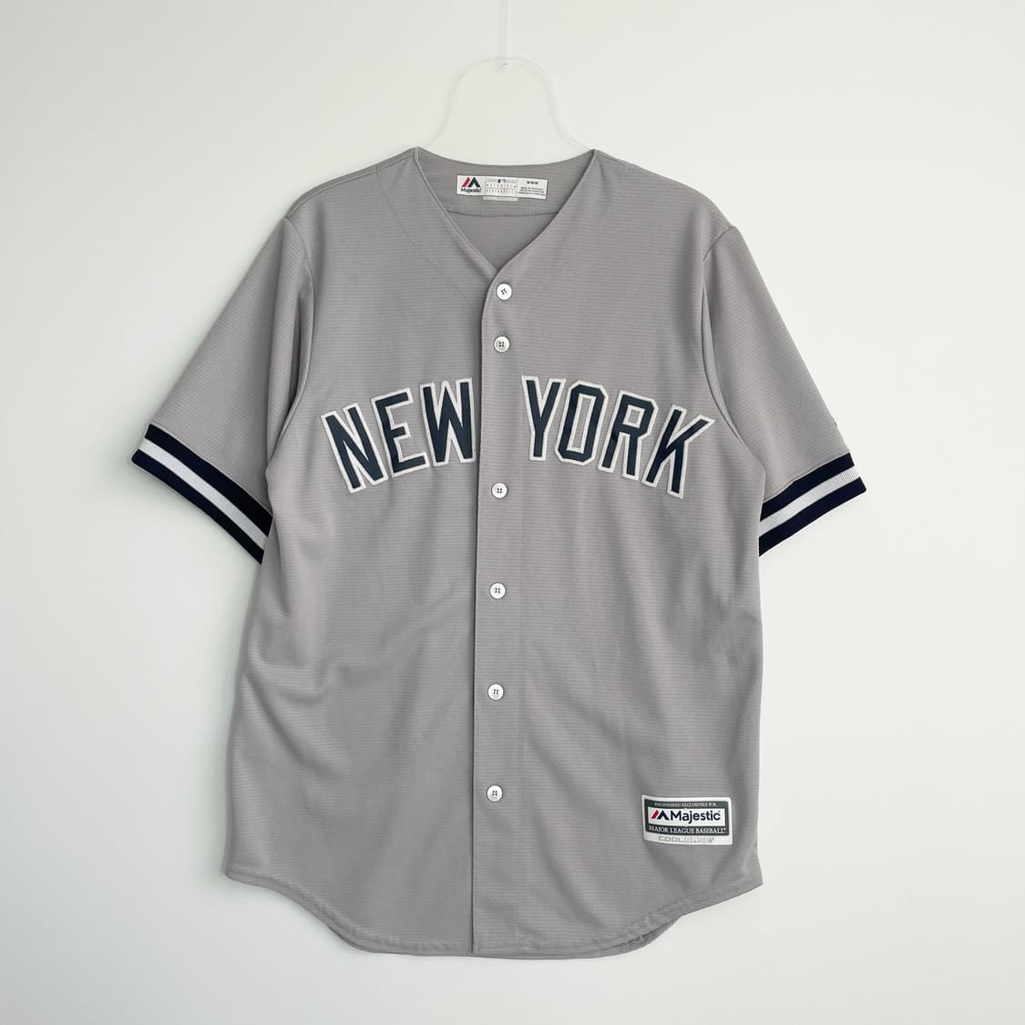 F1 마제스틱 Majestic 뉴욕 양키스 그레이 베이스볼 져지 M사이즈 상품이미지1