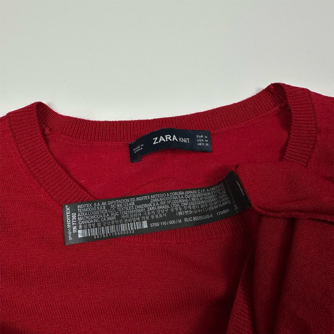 자라 크림슨레드 니트 상품이미지4