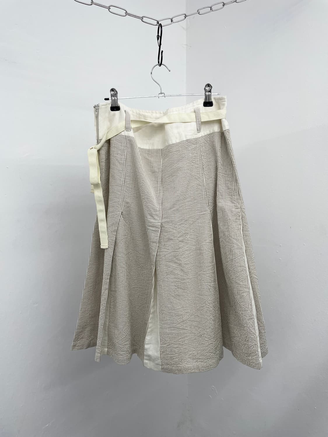 스트라이프 스트랩 플리츠 스커트 상품이미지6