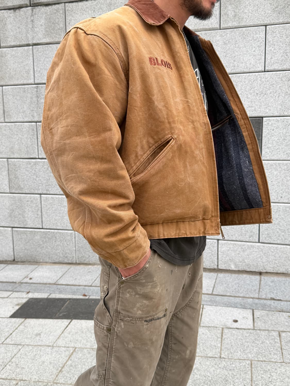 Vintage Carhartt Detroit Jacket Brown 상품이미지10