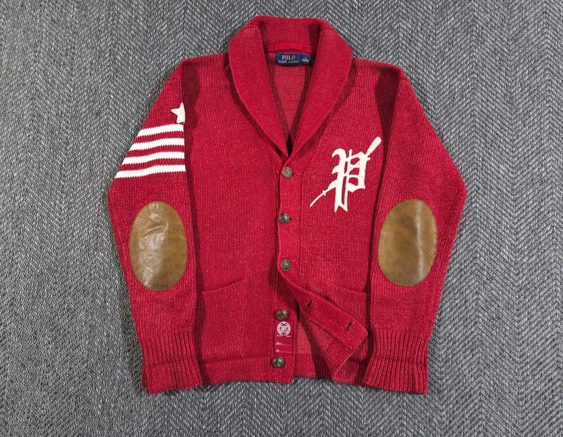 폴로 랄프로렌 엘보패치 숄카라 레터맨 가디건 상품이미지2