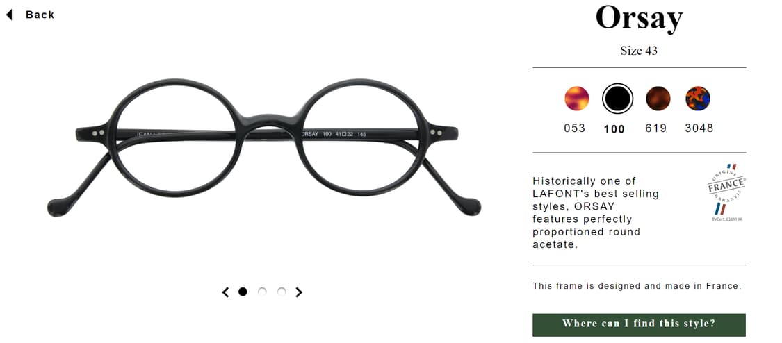 라퐁 lafont orsay 프랑스 동글이 김구 존레논 스몰안경 0171 상품이미지9