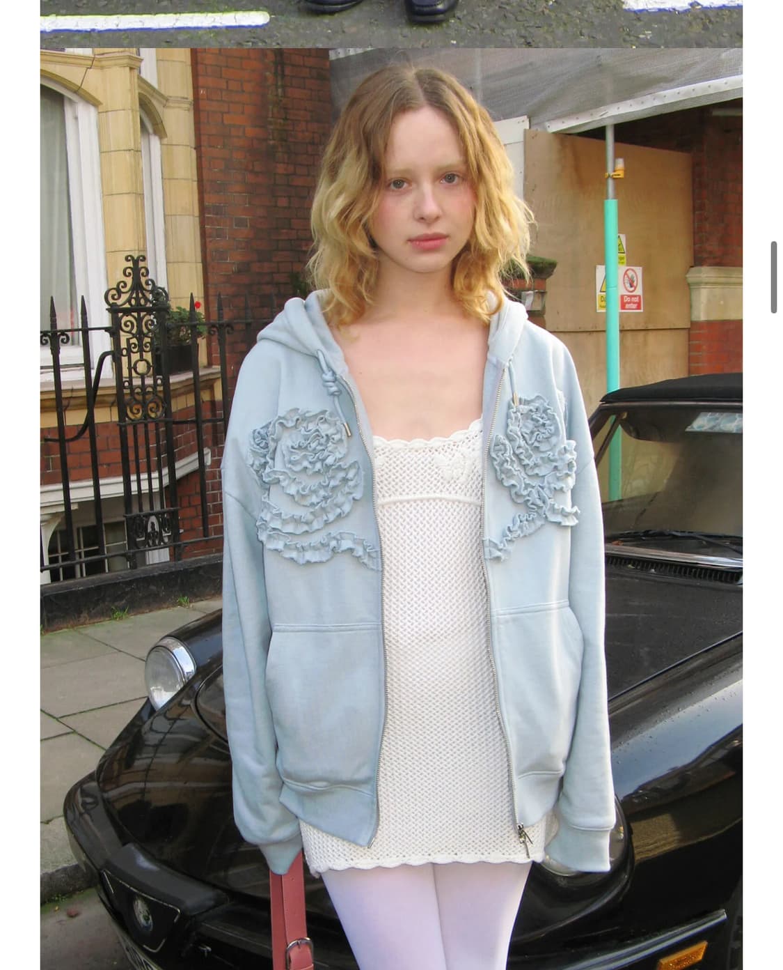 시눈 rose firll 후드집업 블루 상품이미지2