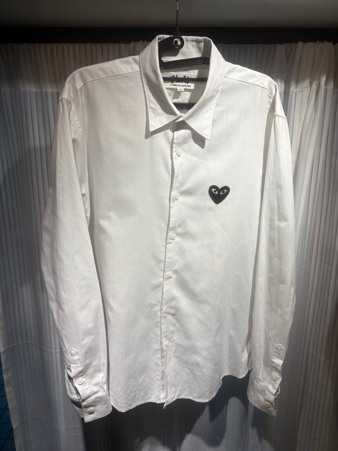 꼼데가르송 블랙와펜 화이트 셔츠 L 상품이미지1
