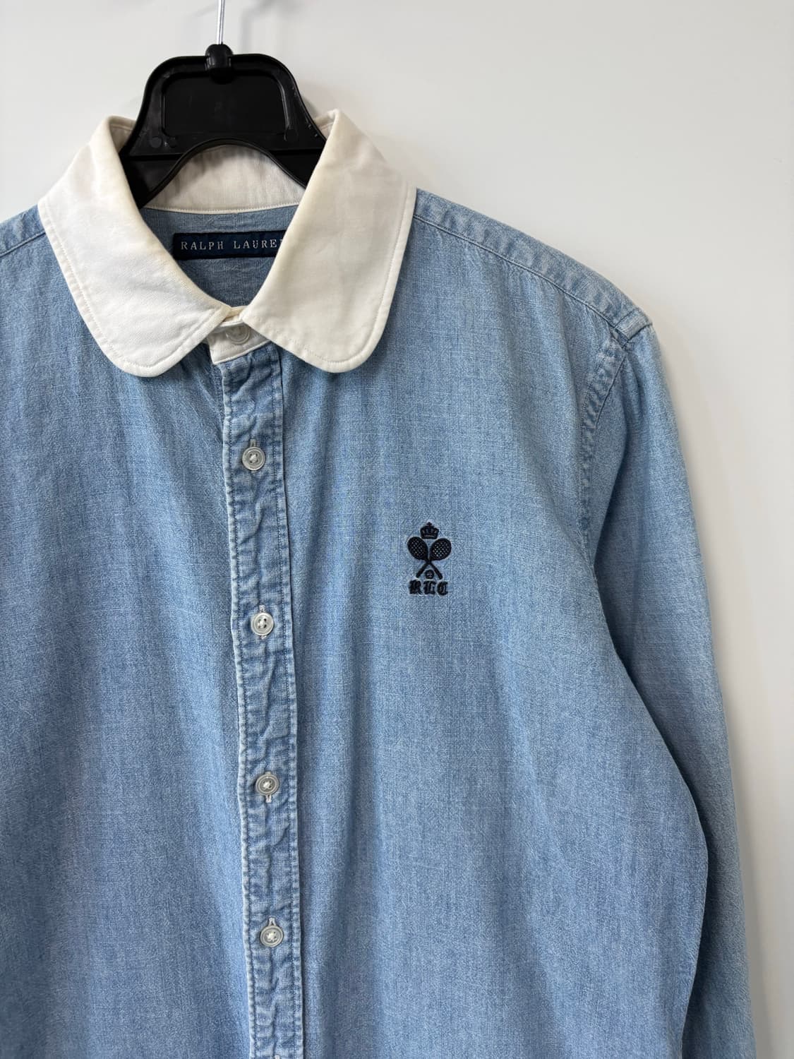 폴로 랄프로렌 배색 카라 데님 셔츠 상품이미지3