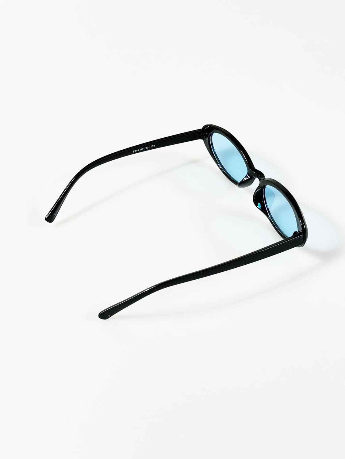 90s 블랙 오벌 세미 캣아이 뿔테 빈티지 틴트 선글라스 상품이미지4