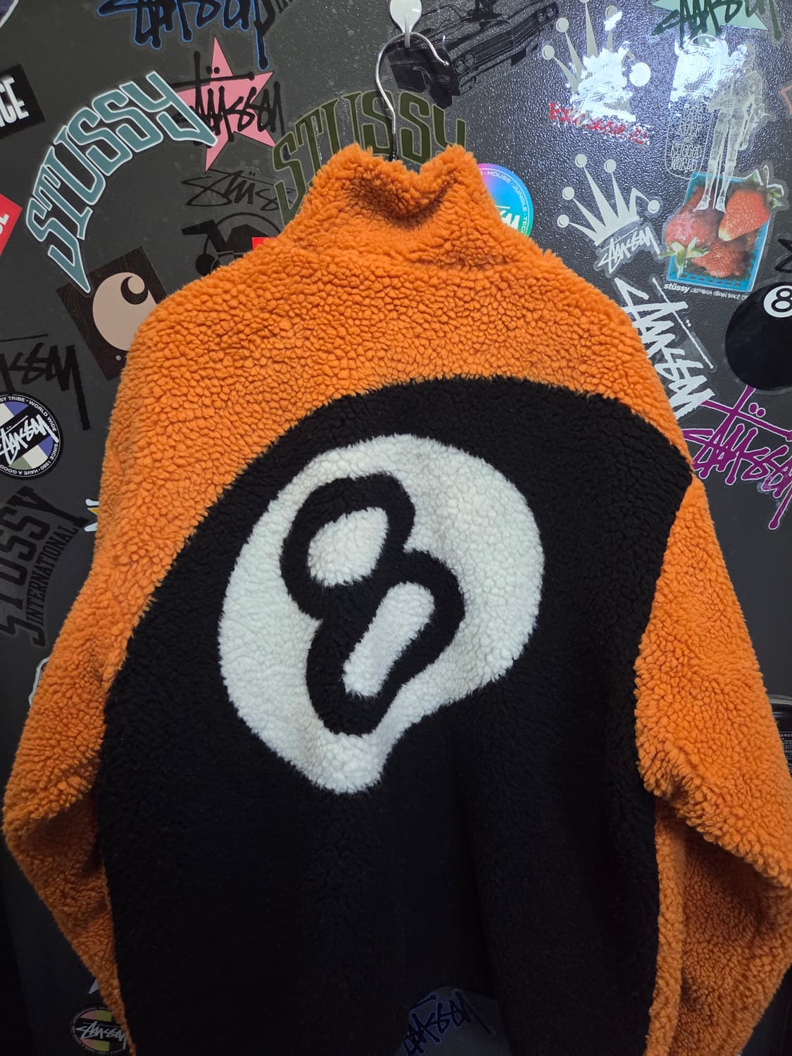 스투시 8볼 쉐르파 자켓 오렌지 L 상품이미지4