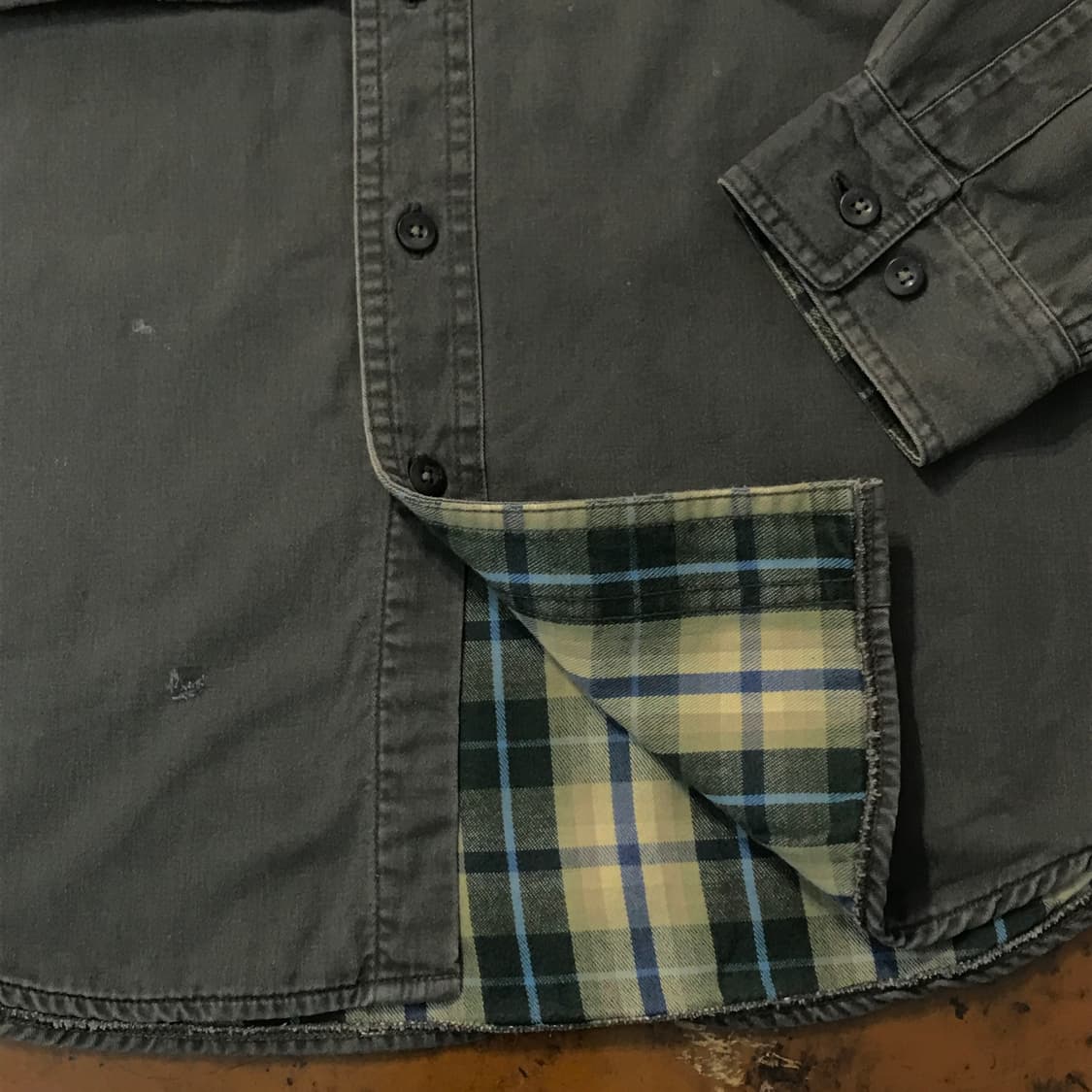 엘엘빈 다크 카키 투포켓 코튼 셔츠 남성 105 110 사이즈 상품이미지4