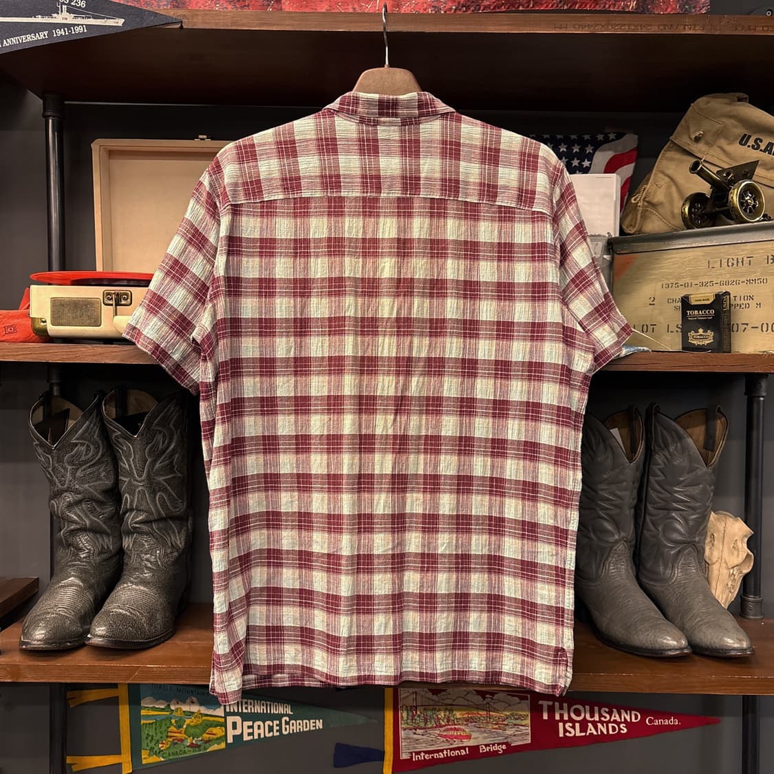 파타고니아 오가닉코튼 캐주얼 윈도우 체크 시어서커 셔츠 N1024 상품이미지2