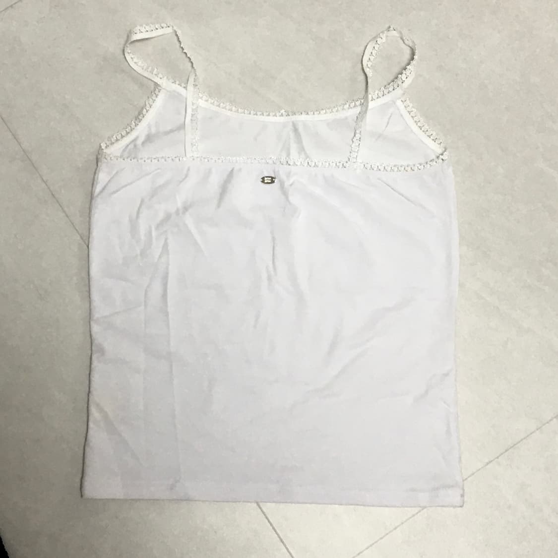 페일제이드 레이어드 팬던트 레이스 탱크 나시 화이트 상품이미지2