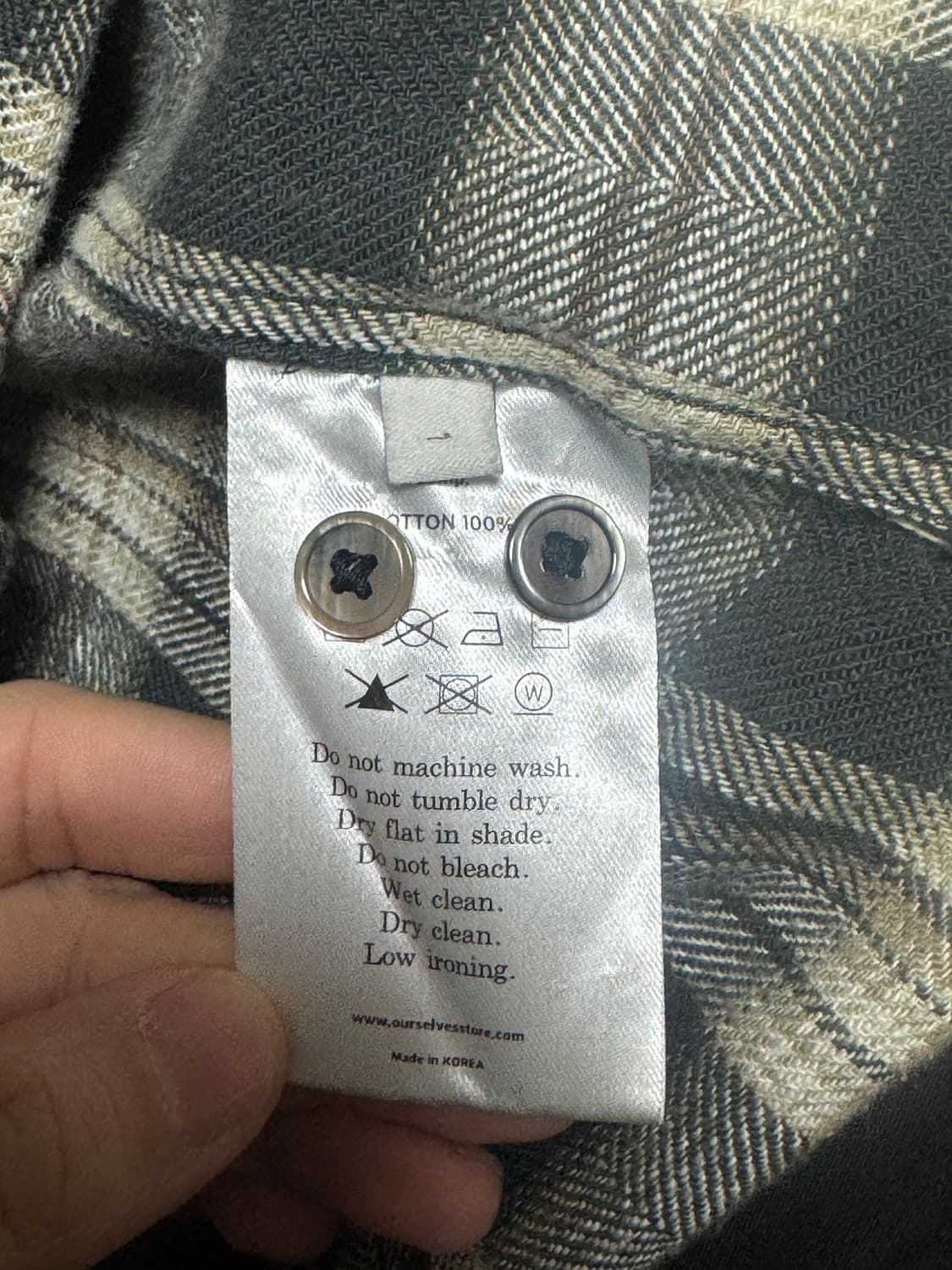 [1]아워셀브스 빈티지 체크셔츠 자켓 블랙 상품이미지4