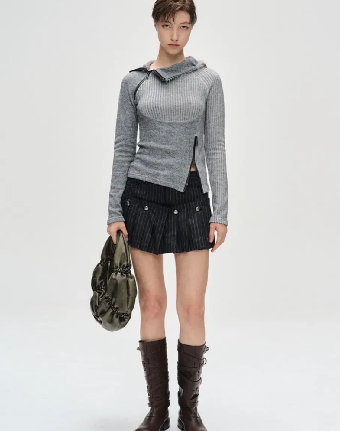 엔더슨벨 tight ribbed combination hoodie 상품이미지2