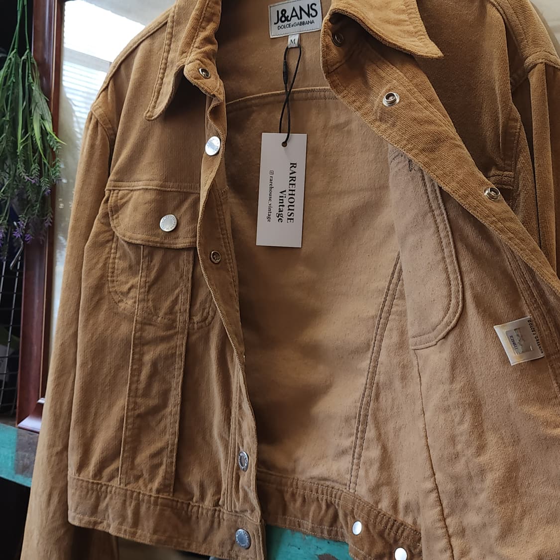 돌체앤가바나 웨스턴 자켓 벨벳 트러커 자켓 골든 브라운 m 상품이미지7