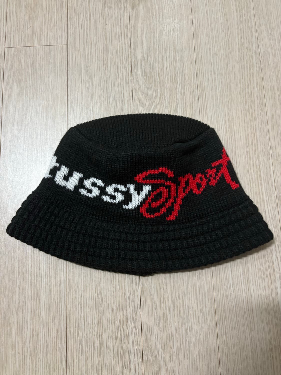 스투시 스포츠 니트 버킷햇 블랙 상품이미지1