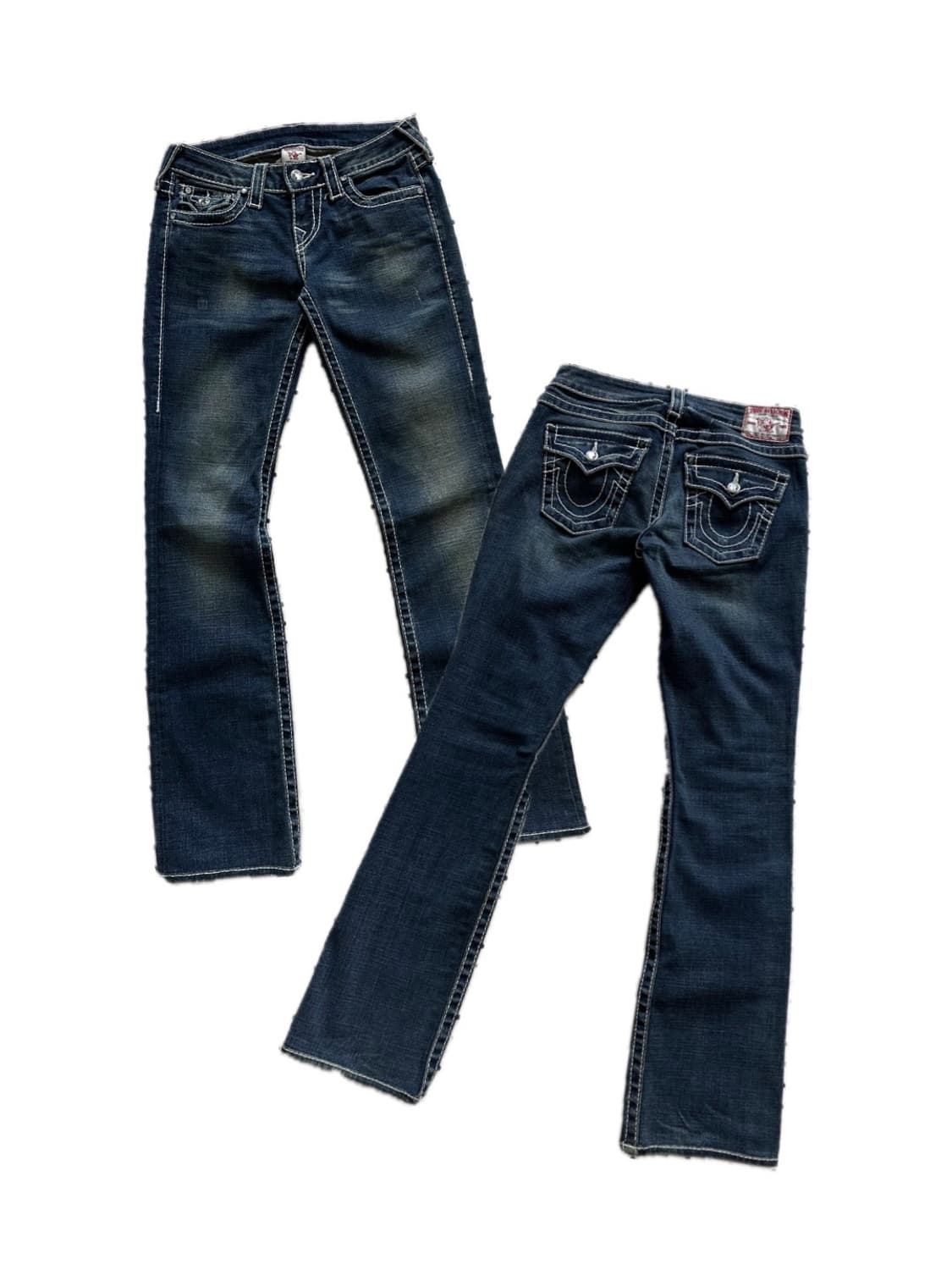 트루릴리전 로우라이즈 부츠컷 데님팬츠 y2k 갸루 펑크 상품이미지1