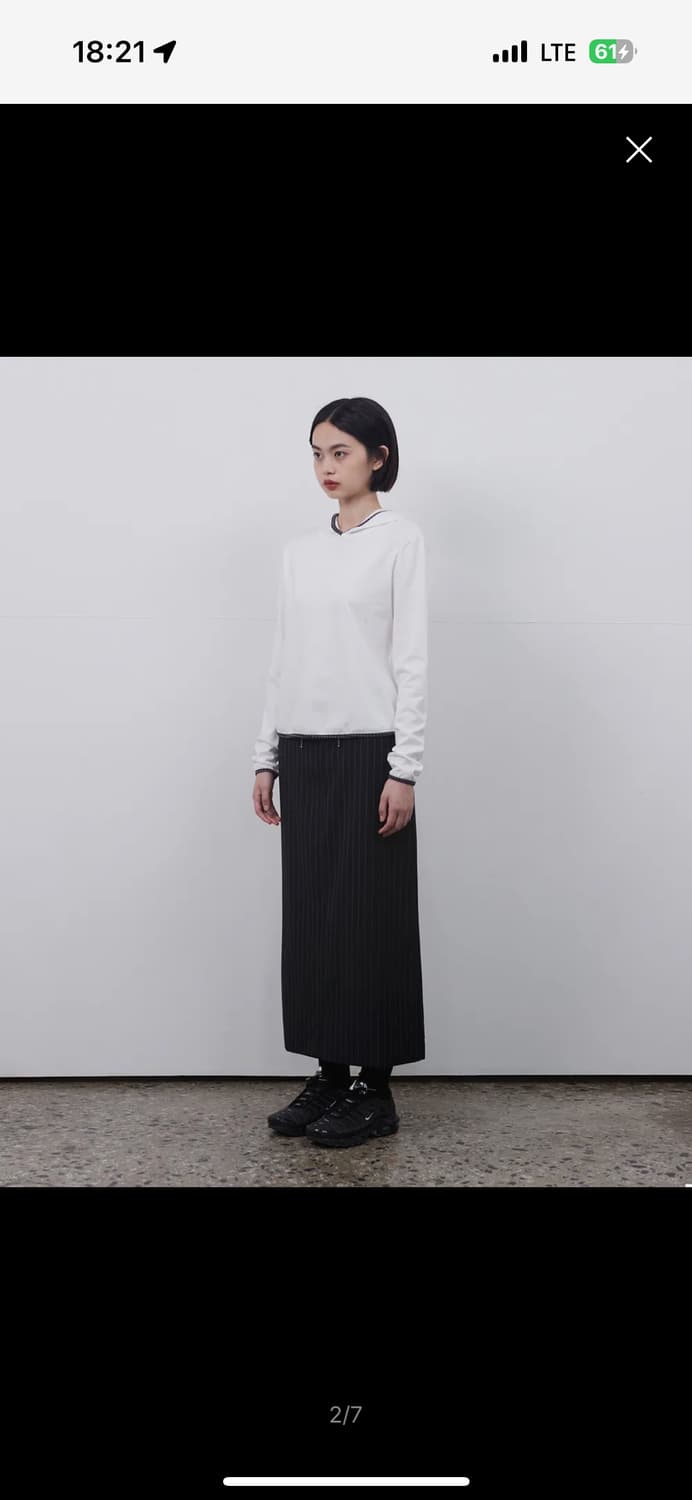 LONG HOODED T-SHIRT, IVORY 상품이미지2