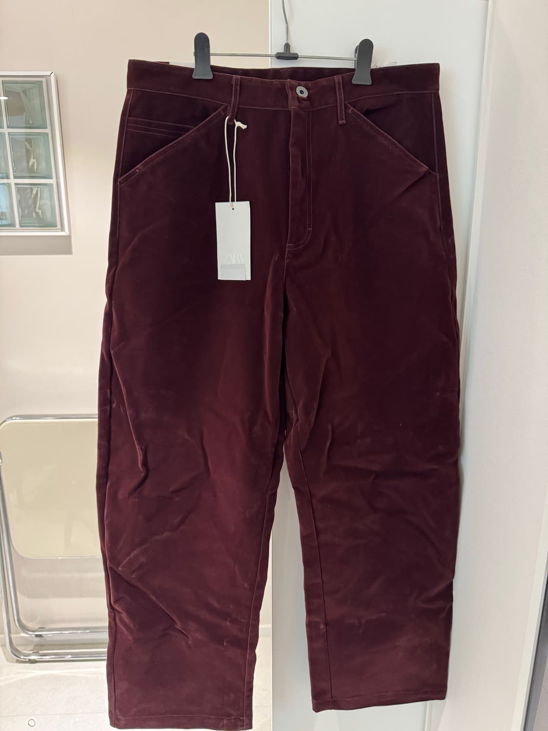 자라 와이드 레그 코듀로이 바지 eur42 새상품 상품이미지1