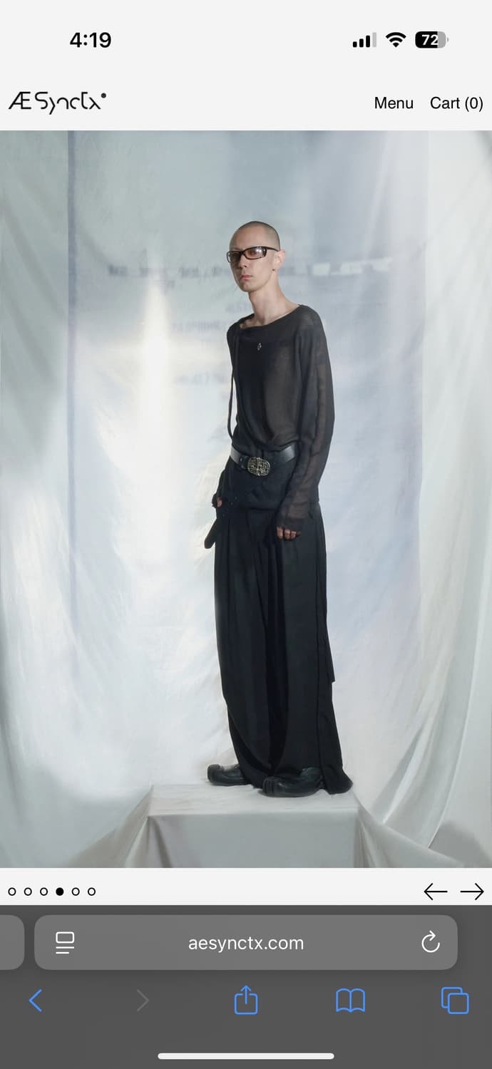 aesynctx TRIMMED KNIT TOP - L 상품이미지3