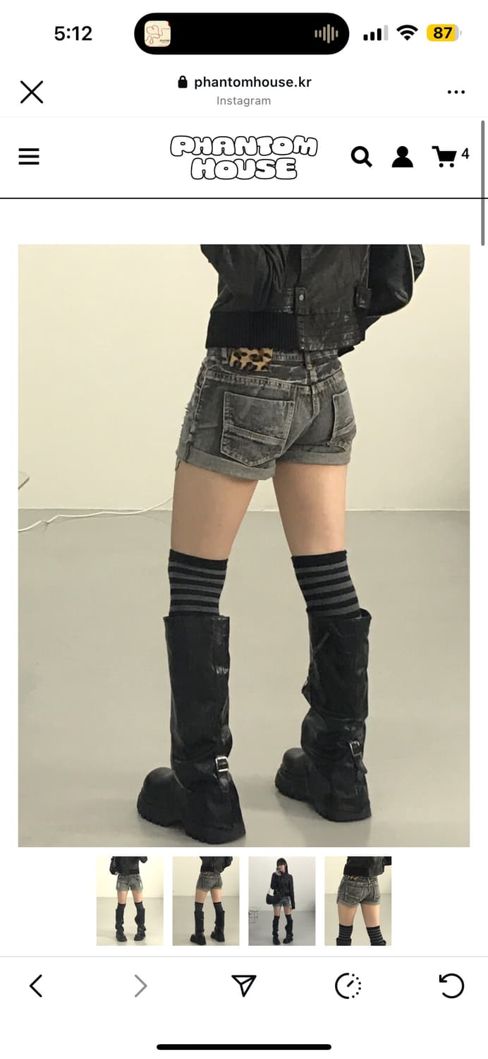 y2k Jpn Leo Pocket Detail Shorts 상품이미지2