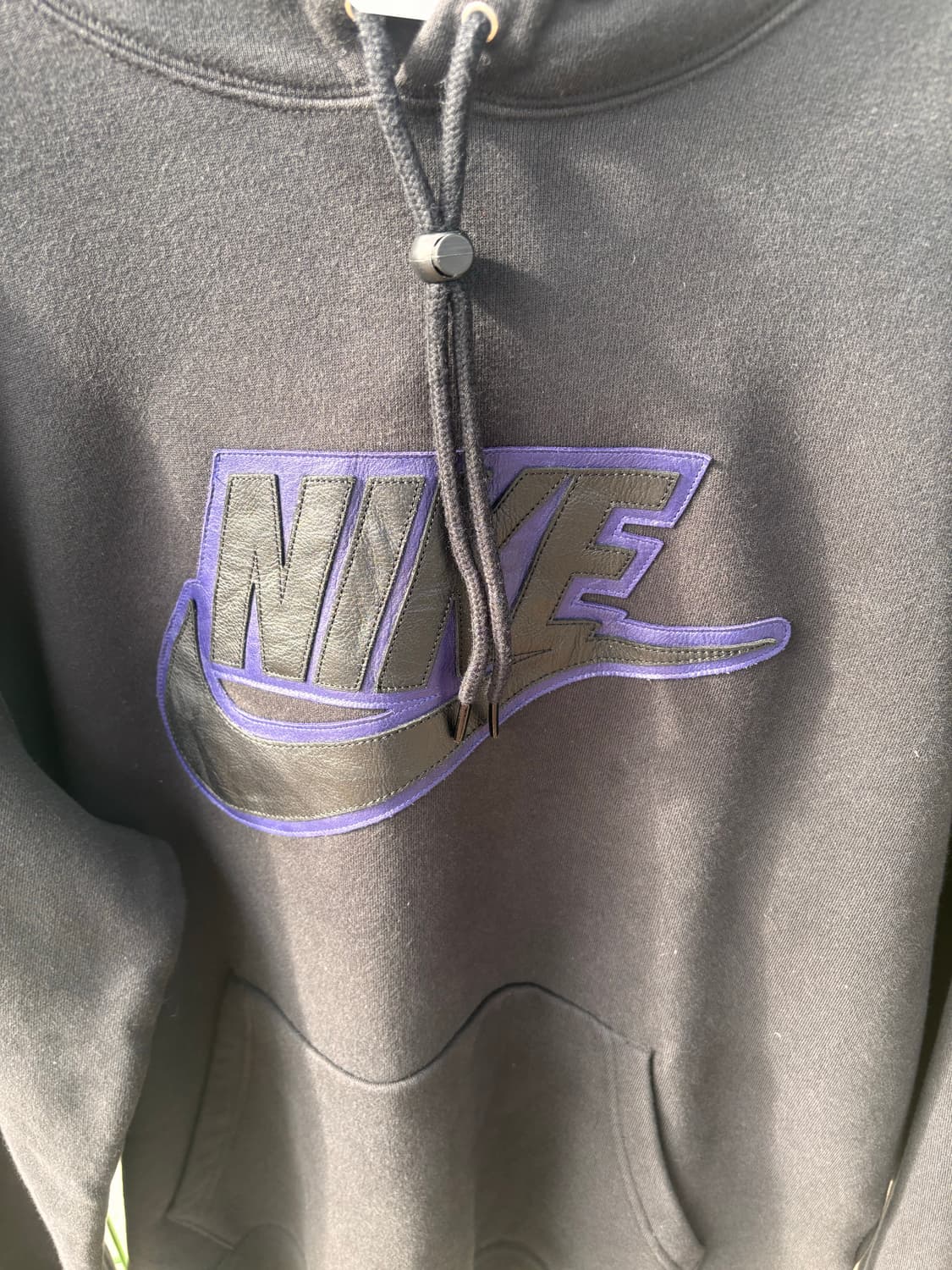 Supreme x nike leather apllique hoodie 상품이미지2