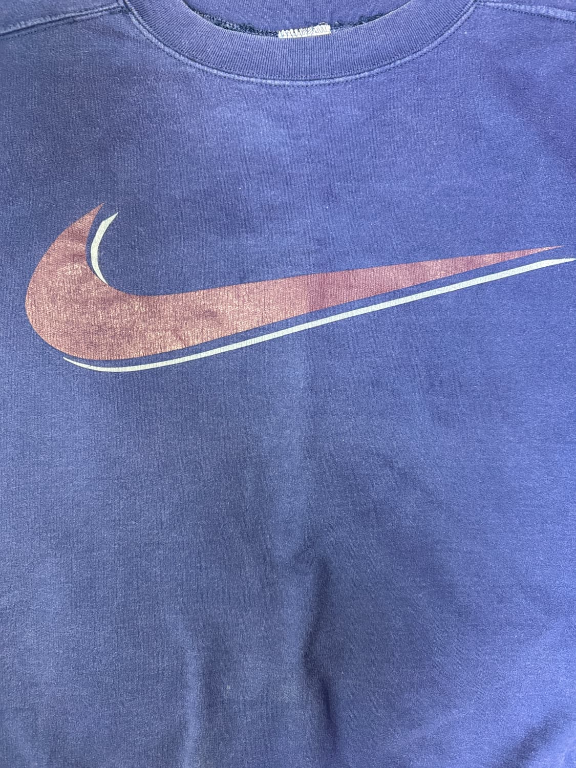 빈티지 90s 올드 나이키 빅로고 스우쉬 크루넥 맨투맨 XL 상품이미지3