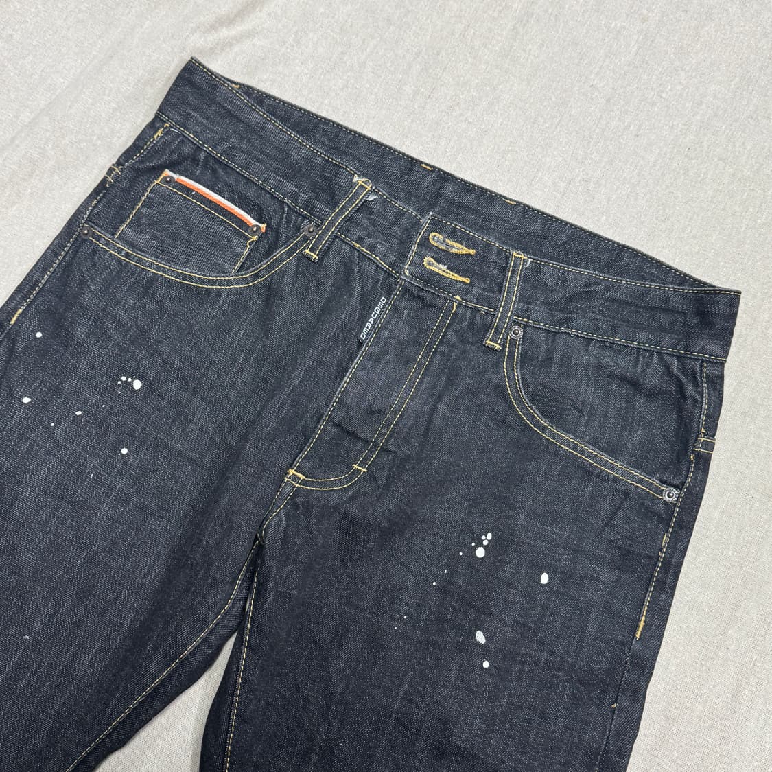 디스퀘어드2 오렌지라인 페인팅 데님팬츠 48 상품이미지3