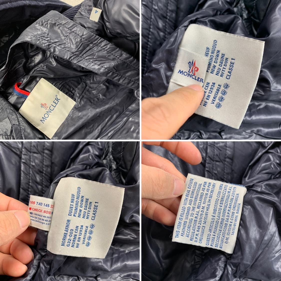 몽클레어 HEM GIUBBOTTO 다운 패딩 자켓 네이비 상품이미지8