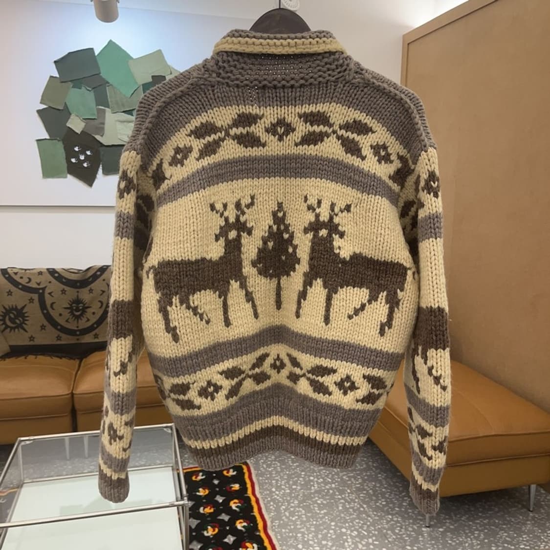 재팬 빈티지 희귀 폭닥여리 노르딕 코위찬 울 가디건 M C07253 상품이미지4