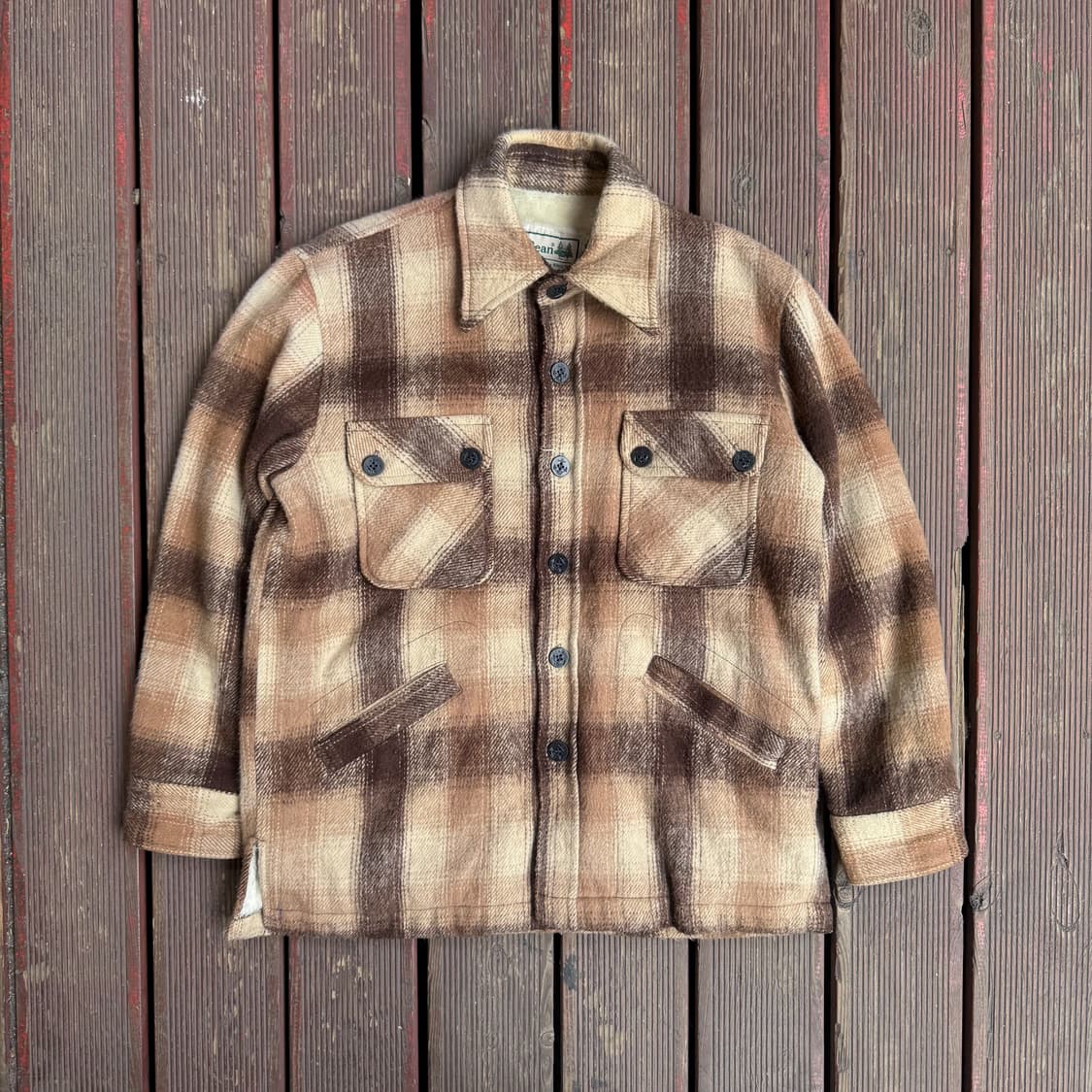 LLBean 체크 울 자켓 상품이미지1