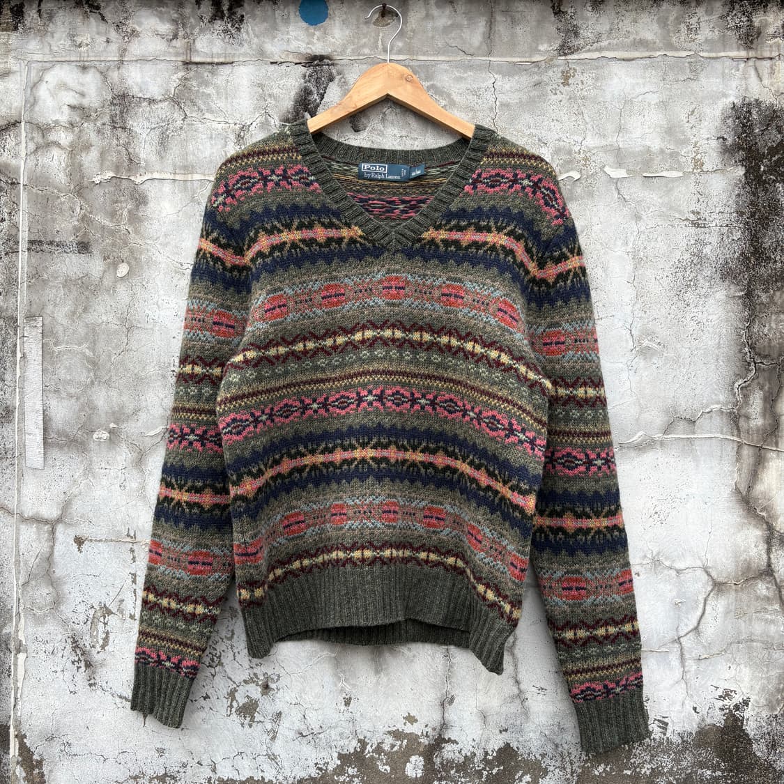Polo 폴로 페어아일 울 브이넥 니트 상품이미지1