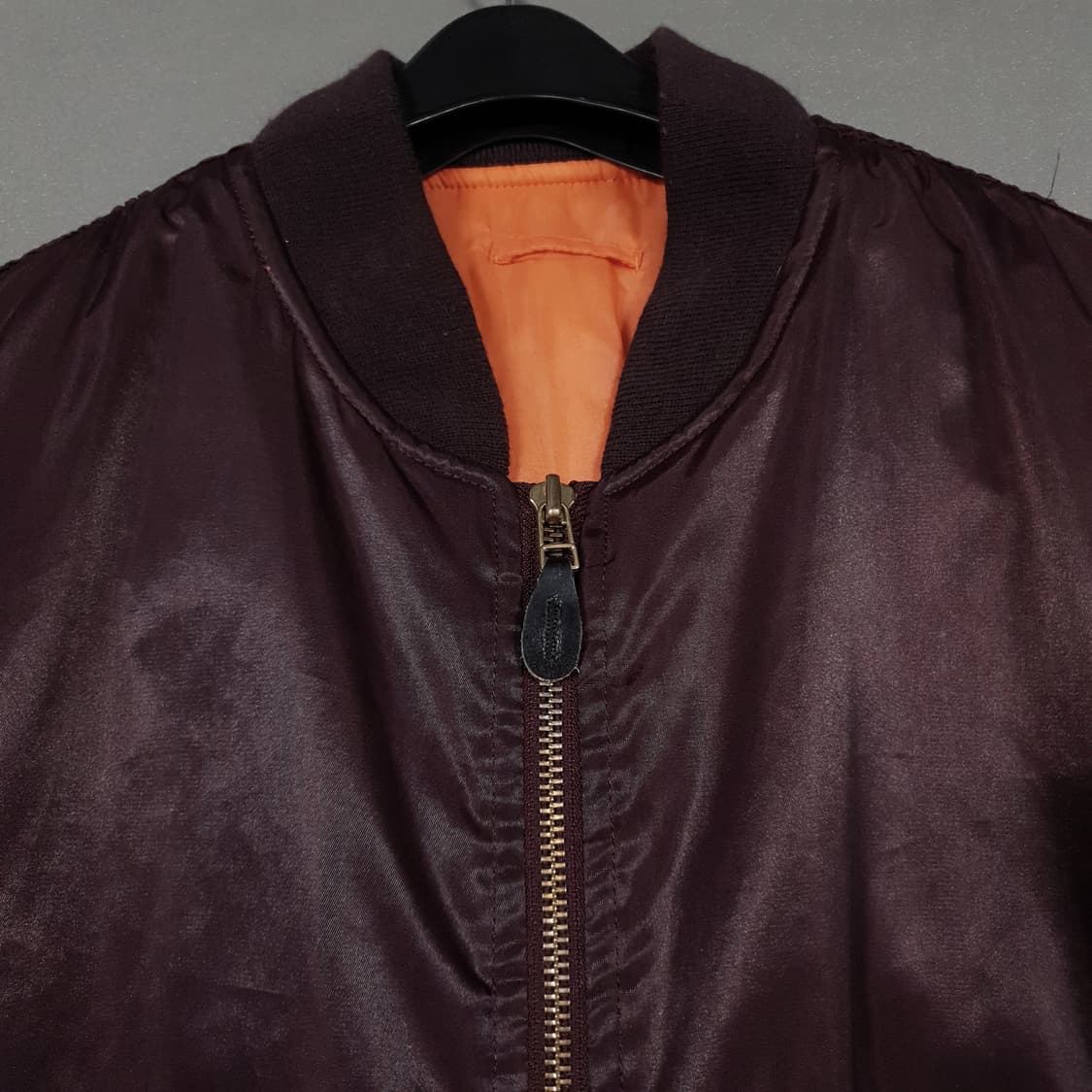 00s MACHOPE 맥호프 MA-1 플라이트 자켓 점퍼 버건디 희귀 L 상품이미지3
