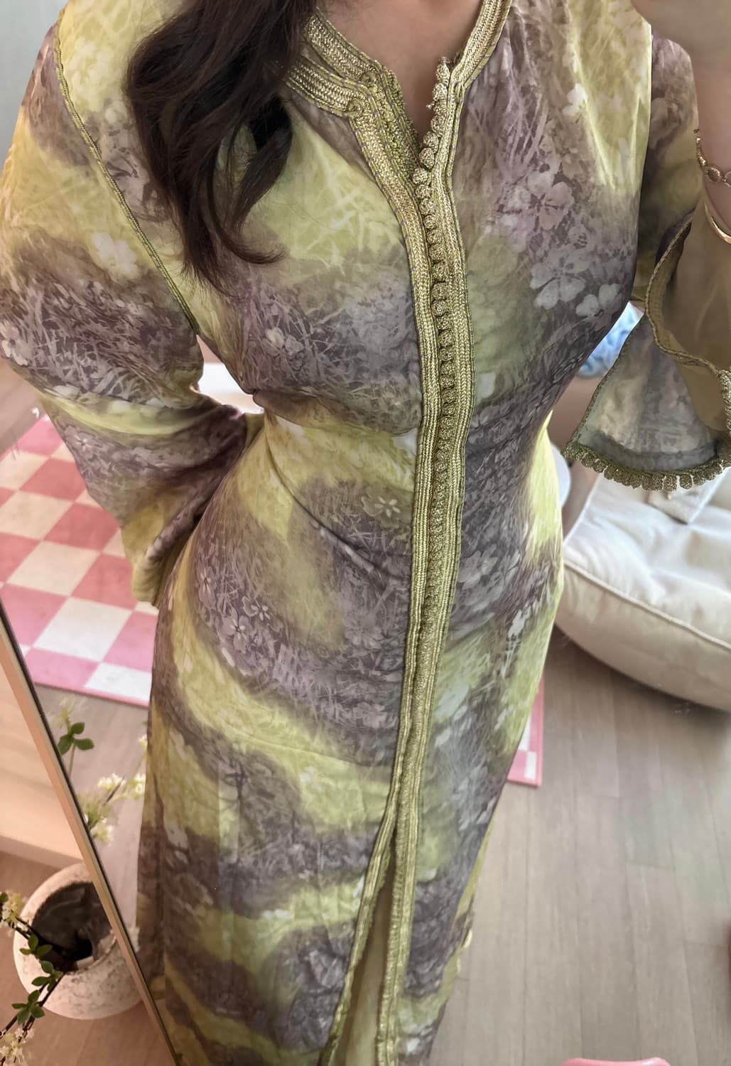 모로코 100% Silk , 2001년에 마라케시 수제 카프탄 드레스  상품이미지10