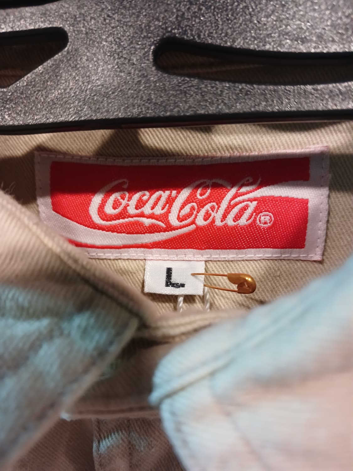 코카콜라 로고 셔츠 베이지 상품이미지3