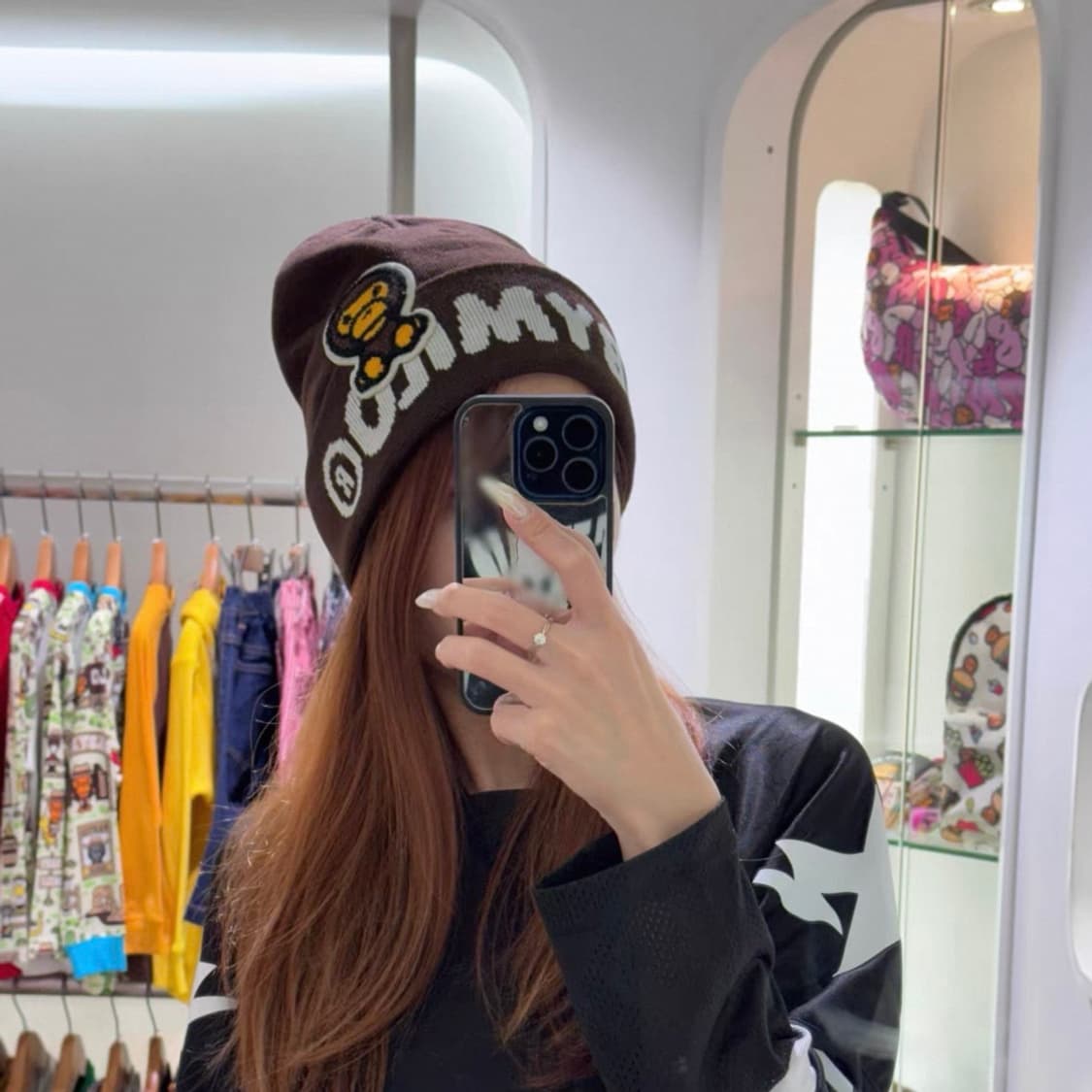 (오더) 베이프 25FW 베이비 마일로 비니 브라운 상품이미지4