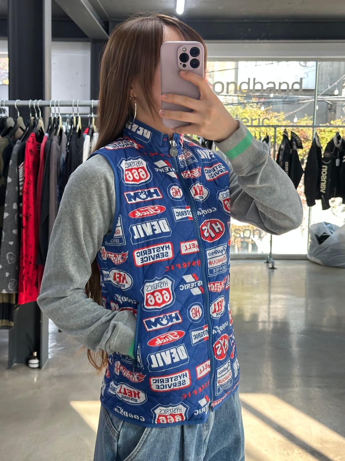 히스테릭글래머 HYS Service 퀼팅 베스트 상품이미지1