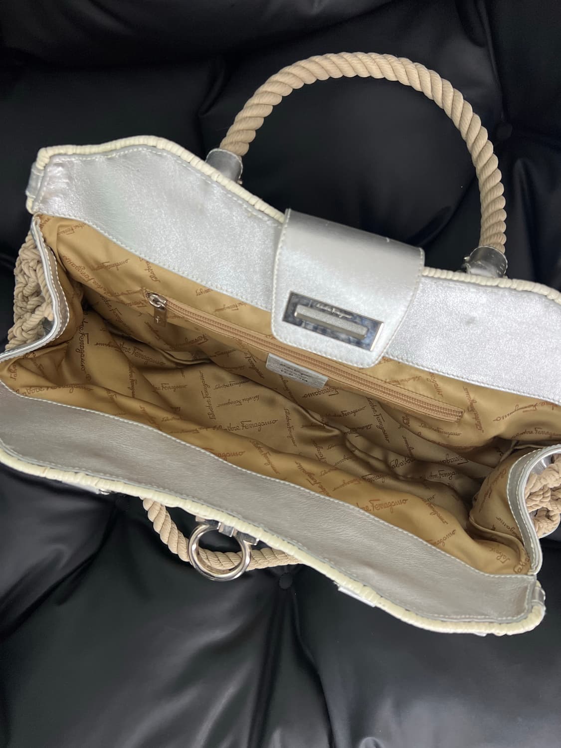 살바토레 페라가모 위커 & 마크라메 간치니 토트백 상품이미지9