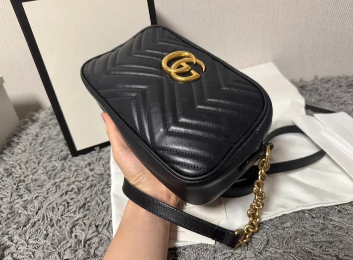 [100%정품!!!]구찌 마틀라세 숄더백 스몰 블랙 상품이미지6