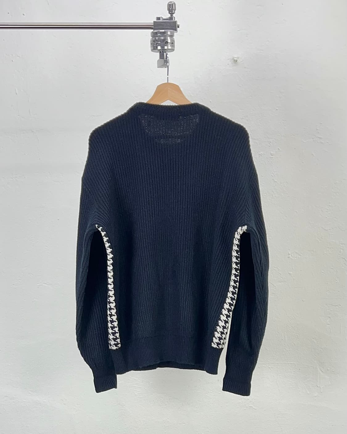 90s 버버리 하운드 투스 코튼 니트 스웨터 상품이미지6