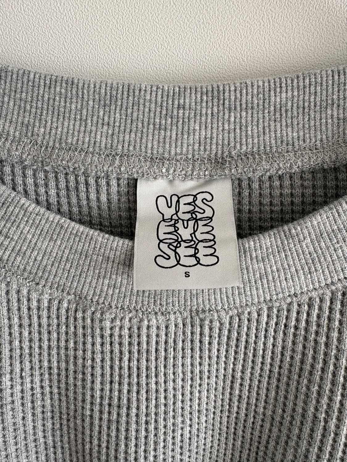 YESEYESEE 와플 티셔츠 회색 상품이미지7