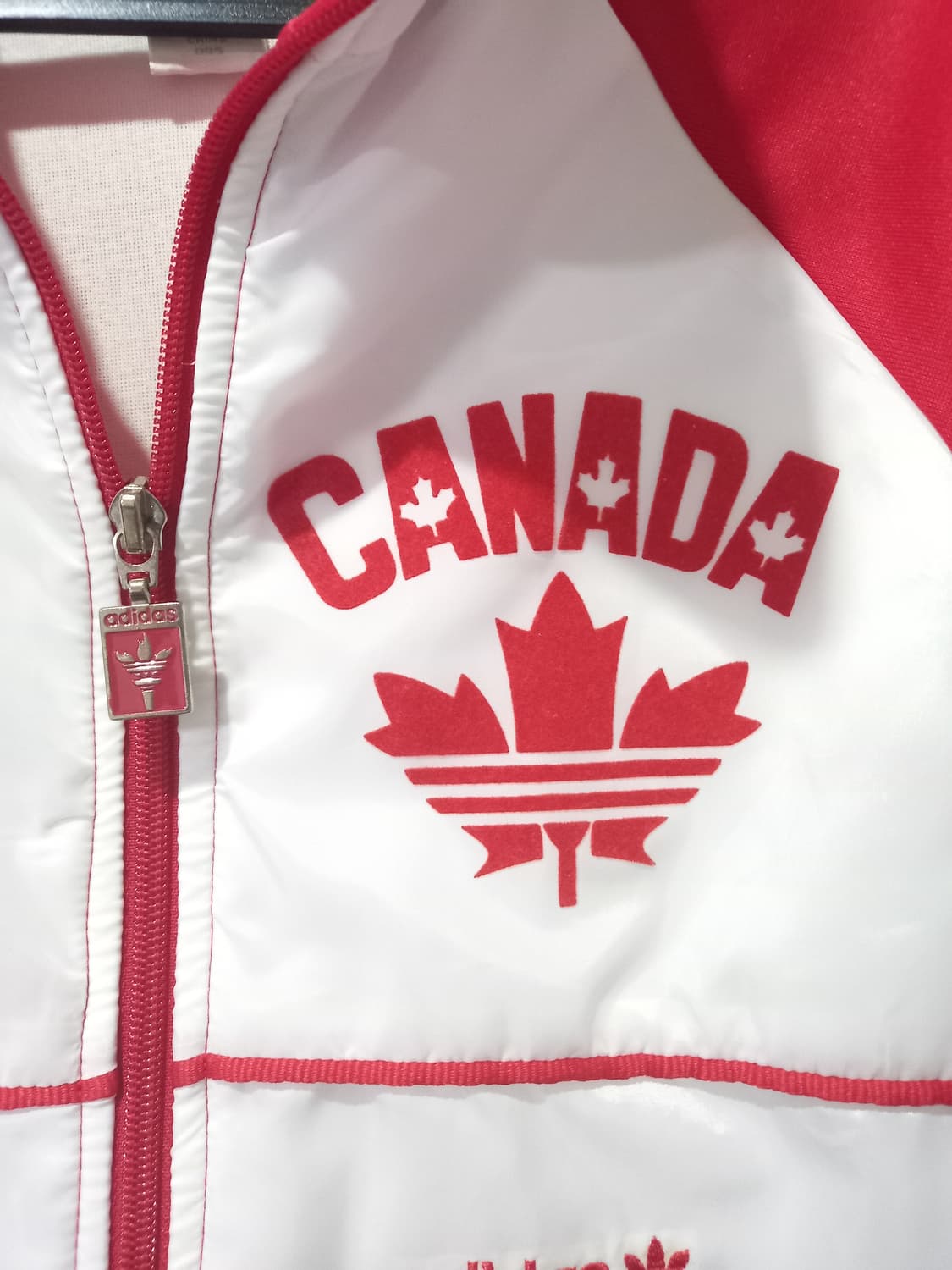 아디다스 캐나다 흰빨 트랙탑 저지 져지집업 95/M 상품이미지3