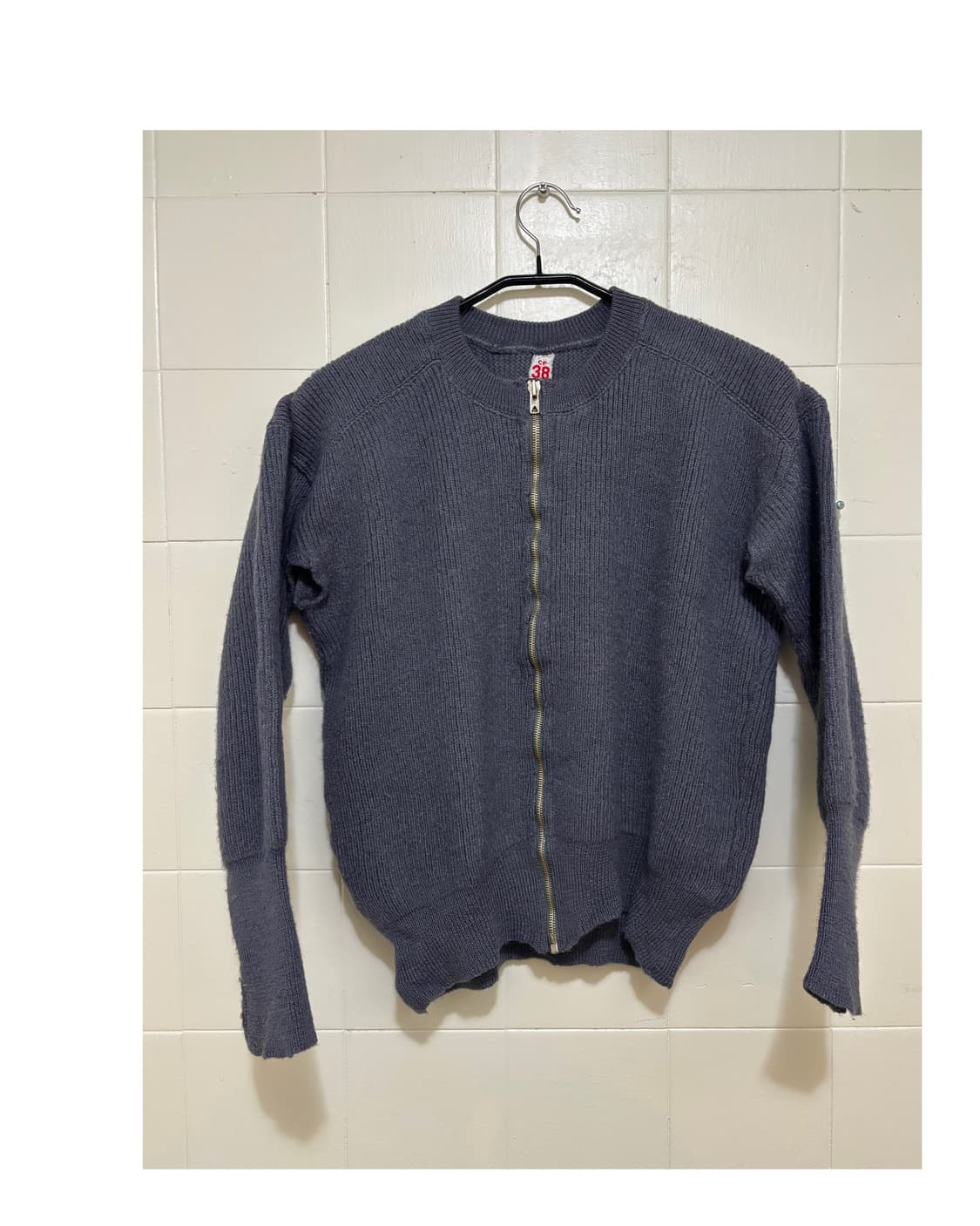 1970s 스웨디쉬 밀리터리 드라이빙 니트 집업 상품이미지1