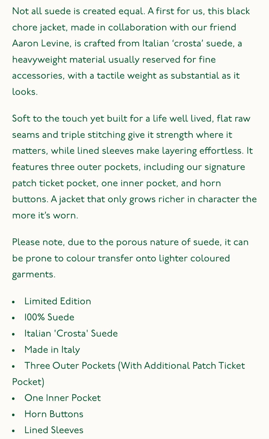 드레익스 아론 르바인 스웨이드 초어자켓 팔아요 상품이미지6