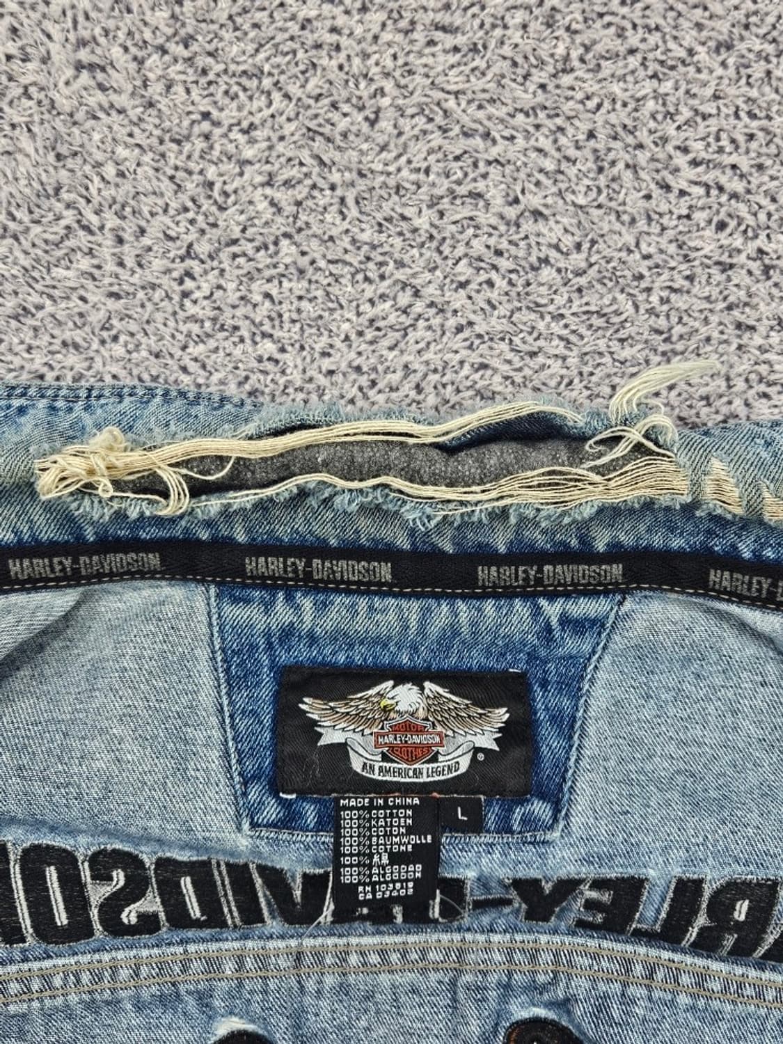 할리데이비슨 105주년 바앤실드 데님 트러커 자켓 ( L )/11583 상품이미지7