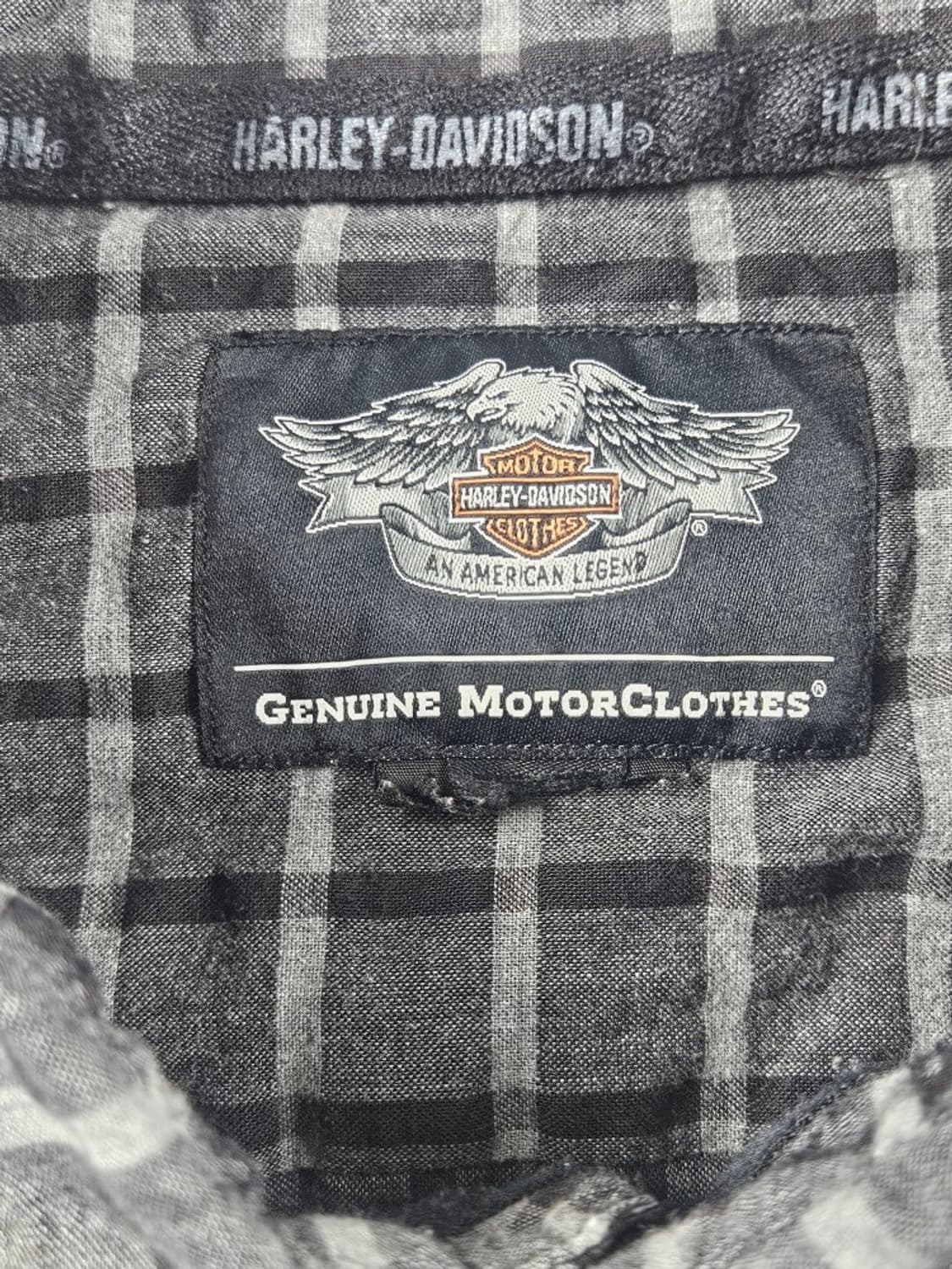 할리데이비슨 체크패턴 바이커 반팔 셔츠 ( L 추정 ) / 11367 상품이미지8