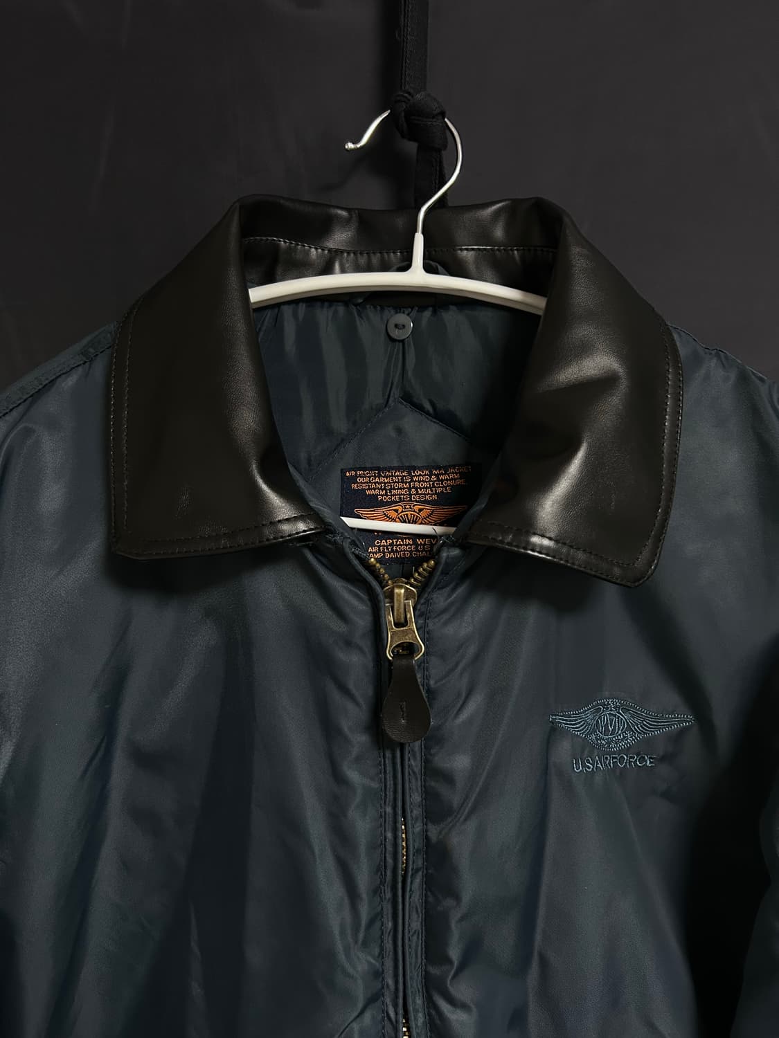 공군 레더 카라 ma-1 상품이미지5