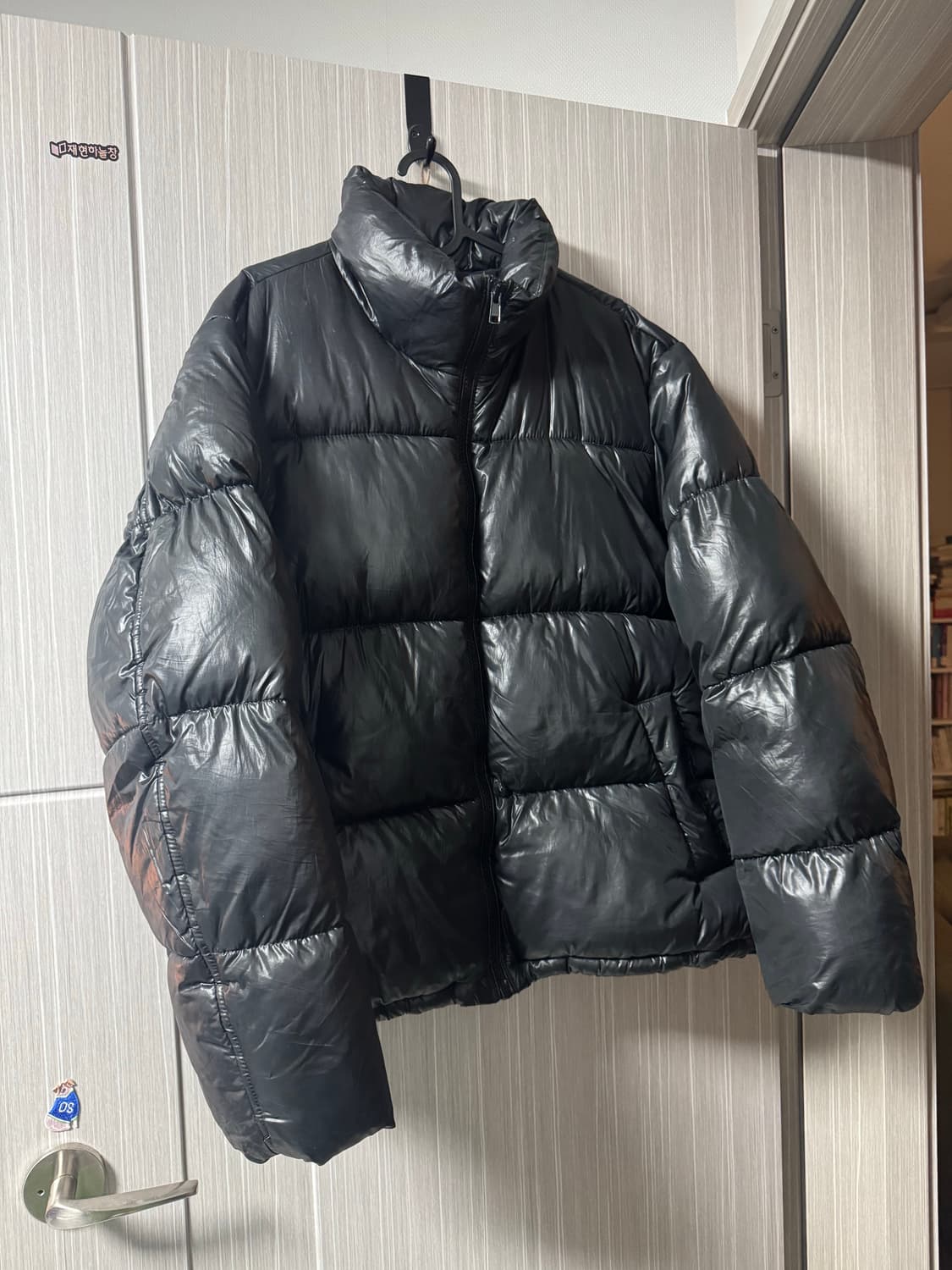 지오다노 유광 다크그린 패딩 L 상품이미지1