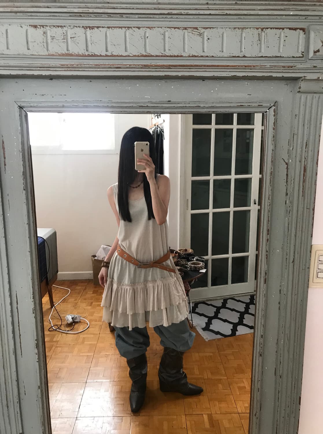 vintage ruffle one-piece 상품이미지2