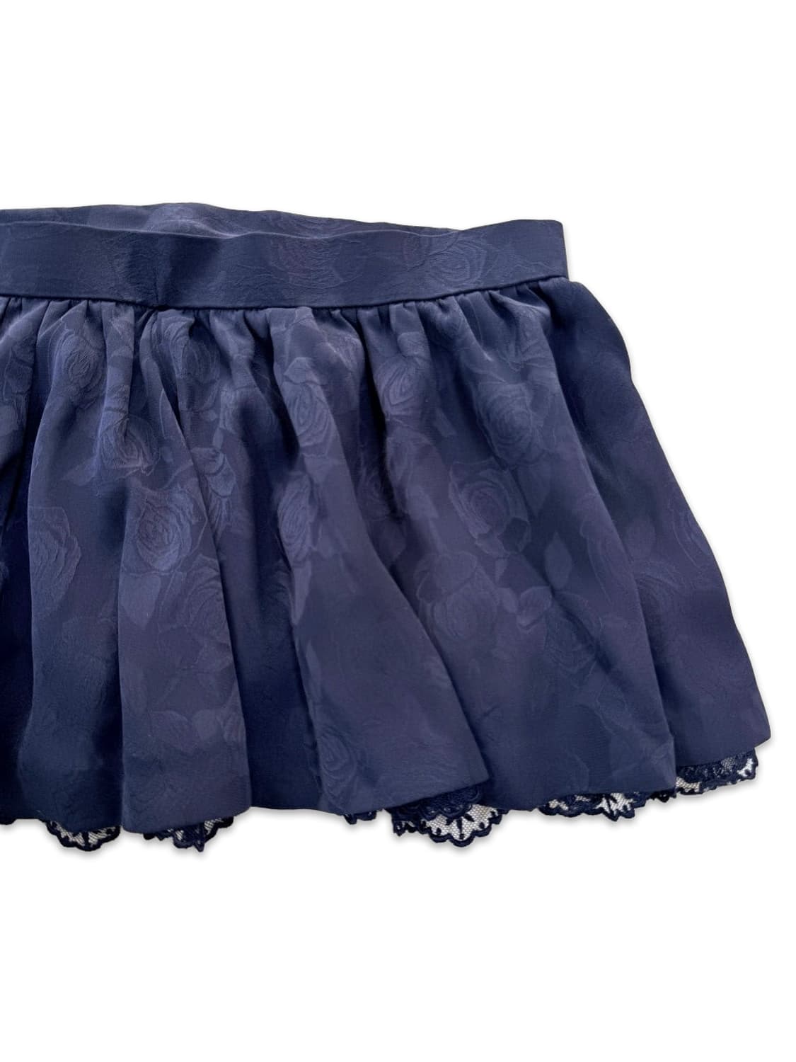 빈티지 딥블루 레이스 레이어드 스커트 상품이미지2